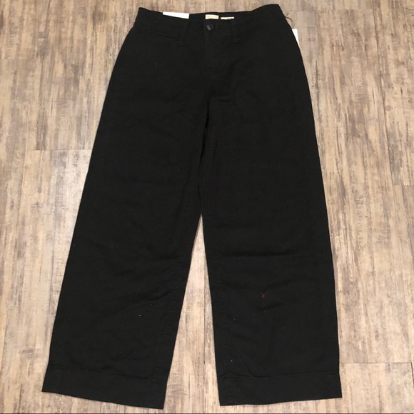 NWT A New Day Black High Rise Wide Leg Crop Pants - Picture 5 of 11